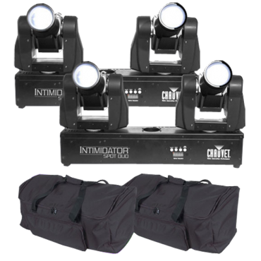 Chauvet DJ Intimidator Spot Duo & Cases Bundle 