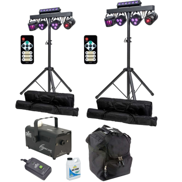 (2) ColorKey CKU-3030 PartyBar FX with Fogger Package