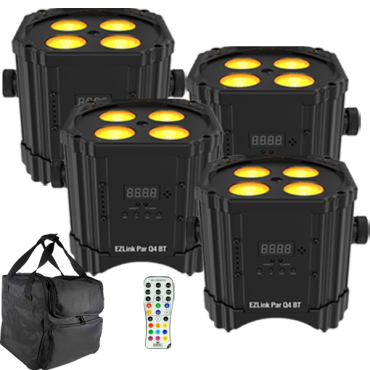 (4) Chauvet DJ EZ Link Par Q4 BT