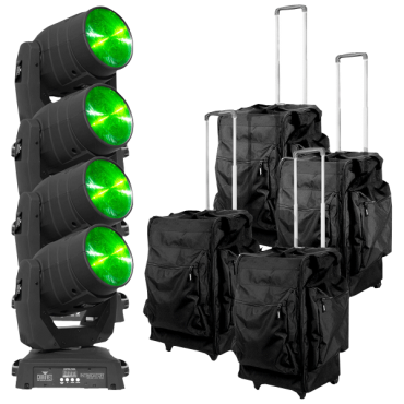(4) Chauvet Intimidator Beam LED 350 & Cases Package