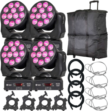(4) ColorKey CKU-5039 Mover Wash HEX 12 with Carrying Bag Package
