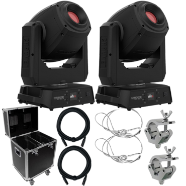  Chauvet DJ Intimidator Spot 360X IP Moving Heads Pair with Lighting Case Package