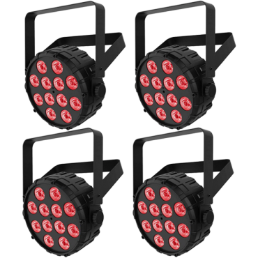 Chauvet SlimPAR T12 BT LED Par Wash w/ Bluetooth Four Pack