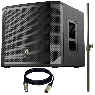 Electro-Voice ELX200-12SP and Adjustable Subwoofer Pole with 50FT XLR to XLR Cable Package