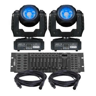 Eliminator Stealth Beam LED Moving Head 2-Pack Lighting System