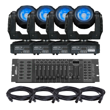 Eliminator Stealth Beam LED Moving Head 4-Pack Lighting System 