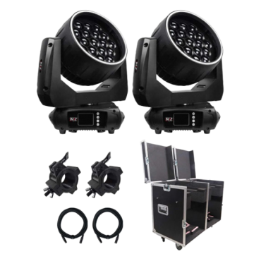 JMAZ Phantom PixelWash 1930Z Moving Head 2-Pack with Road Cases
