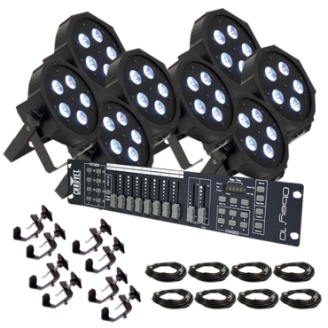 American DJ Mega TRIPAR Profile Eight Pack Uplighting System
