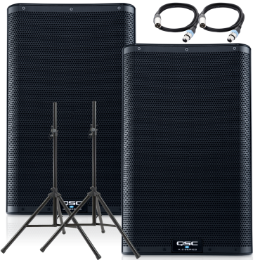 QSC K12.2 2000-watt 12-inch Powered Speaker Value Pack