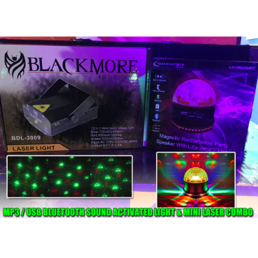 Sound Active Light Laser Combo