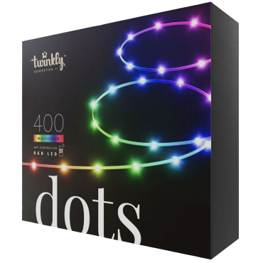 Twinkly TWD400STP-BUS 65 FT 400L RGB Dots Light (Black Wire)