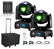 (2) American DJ Focus Spot Two High Powered 75W LED Moving Head with Motorized Focus Package