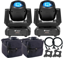 (2) ColorKey CKU-5060 Mover Beam 100 with Bag Package