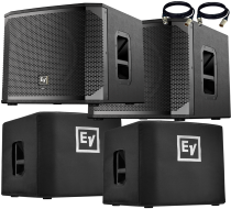 (2) Electro-Voice ELX200-12SP with (2)  Padded Cover and Cable Package