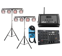 2x CHAUVET DJ 4BAR USB + D-Fi Hub + RGB3C IR + Cable