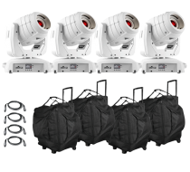 (4) Chauvet DJ Intimidator Spot 355 IRC feature Packed LED Moving Head in White Package