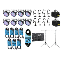 8x Chauvet DJ SlimPAR 64 Package