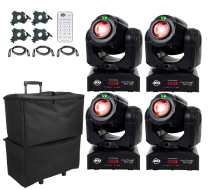  ADJ Inno Pocket Spot LZR Hybrid Mini Moving Head & Laser Quad Package with Remote