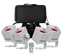 Chauvet DJ Freedom H1 Wash Light System (white) with 4x Freedom H1 Wireless Battery-Operated LED Wash Lights, IRC-6 Remote Control, & Carry Bag