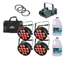 CHAUVET DJ SlimPACK Q12 USB + Fog Machine + 2x Fog Fluid Gallon