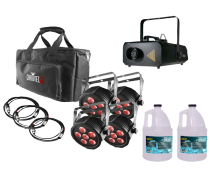 Chauvet DJ SlimPACK Q6 USB + Fog Machine + 2x Fog Fluid Gallon