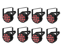Chauvet SlimPAR T12 BT LED Par Wash w/ Bluetooth Eight Pack