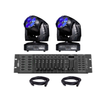 Eliminator Stealth Craze LED Moving Head 2-Pack Lighting System 