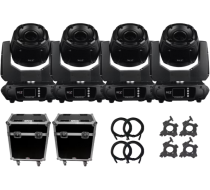 JMAZ Lighting Attco Spot 200 Moving Head 4-Pack with Road Cases