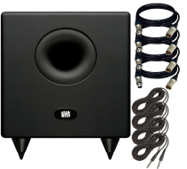 PreSonus Temblor T8 Active 8″ Studio Subwoofer and Cables Package