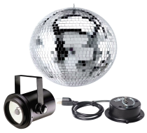 ProX MB-12 12" Mirror Ball with Motor and Pinspot Package