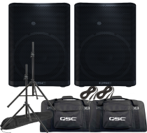 QSC CP12 12-inch Powered Speaker Value Pack