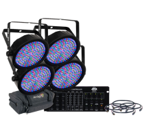 Chauvet SlimPar 64 Complete Uplight LED Par Can System with Controller, Cables and Bag