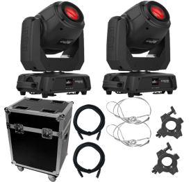  (2) Chauvet DJ Intimidator Spot 360X 100W LED Moving Heads with Carrying Case Package 