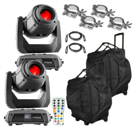 2 Chauvet DJ Intimidator Spot 375Z IRC Lights Packaged with Remote and Carry Bags 