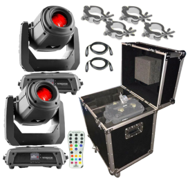 2 Chauvet DJ Intimidator Spot 375Z IRC Lights Packaged with Remote and Case 