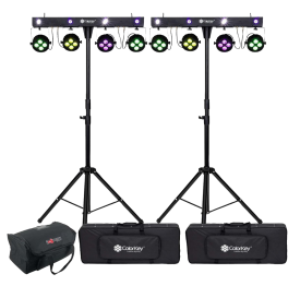 (2) ColorKey CKU-3060 PartyBar Mobile 150 & Transport Bag Package