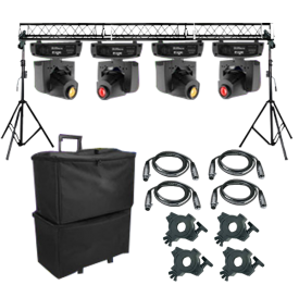 Chauvet DJ Intimidator Spot 155 Four Pack & Truss System Package 