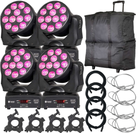 (4) ColorKey CKU-5039 Mover Wash HEX 12 with Carrying Bag Package