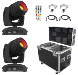 (2) Chauvet DJ Intimidator Spot 355 IRC Feature Packed Moving Heads & ProX Road Case Package