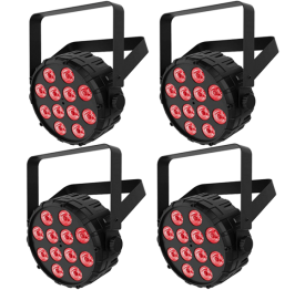 Chauvet SlimPAR T12 BT LED Par Wash w/ Bluetooth Four Pack