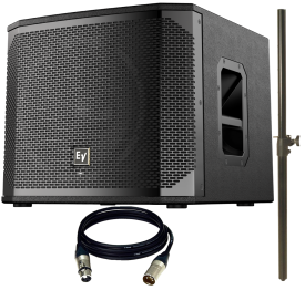 Electro-Voice ELX200-12SP and Adjustable Subwoofer Pole with 50FT XLR to XLR Cable Package