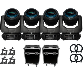 JMAZ Lighting Phantom Beam 120 Moving Head 4-Pack with Road Cases