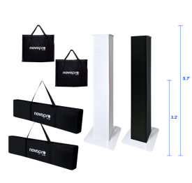 Novopro PS1 XL Adjustable Podium Stands Duo Package 