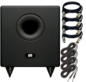 PreSonus Temblor T8 Active 8″ Studio Subwoofer and Cables Package