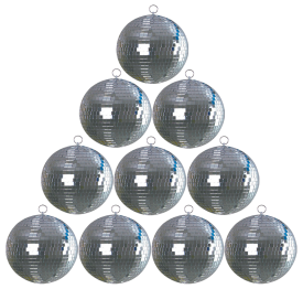 ProX MB-8 8" ABS Mirror Balls with Color Box Packaging Ten Pack