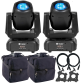 (2) ColorKey CKU-5060 Mover Beam 100 with Bag Package