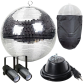 ProX MB-20 20" Polyfoam Mirror Ball & LED Pin Spots Package