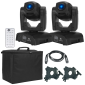 (2) American DJ Pocket Pro High Output Mini Moving Heads with UC-IR Universal Remote Control Package
