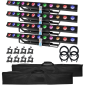 (4) ColorKey CKU-3050 StageBar HEX 12 with Carry Bags Package