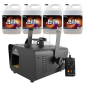 Chauvet DJ Hurricane Haze 1D Water Based Haze Fog Machine with 4 Gallons of Fog Fluid Package